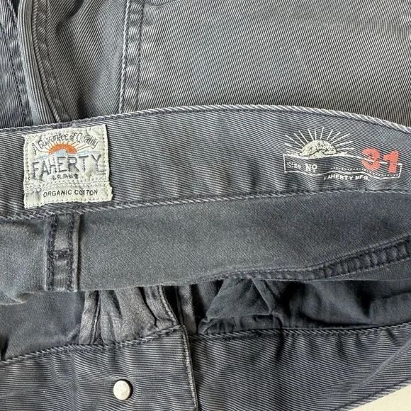 Faherty Pants Men's 31x32 Movement 5 Pocket Stretch Casual Performance Dark Blue - Picture 4 of 8